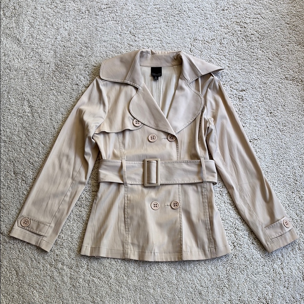 Star City Tan Trench Coat Classic Double-Breasted